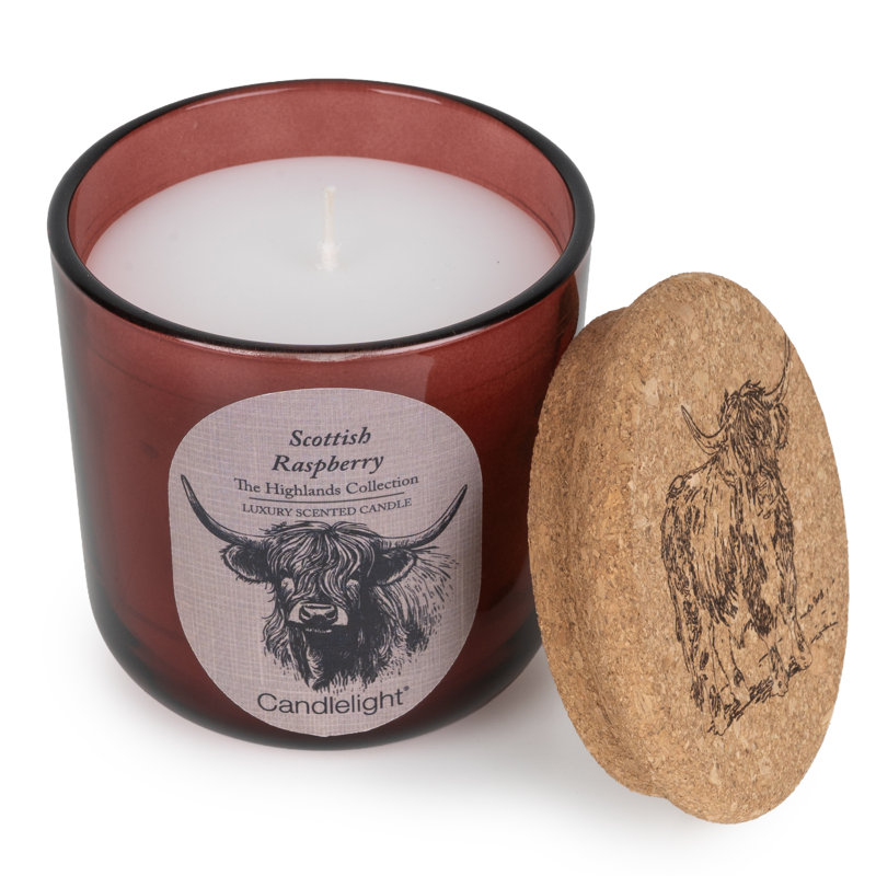 Fruity Scented Jar Candle with Glass Holder