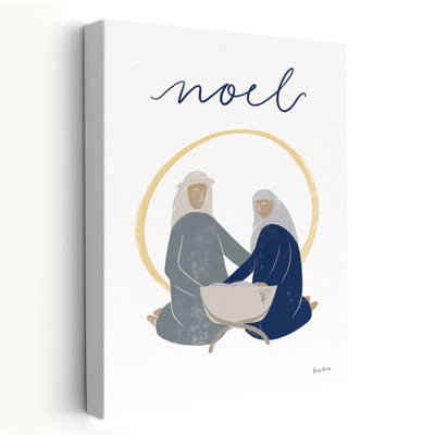 Crèche de la Nativité II avec art bleu marine - bébé bébé Jésus