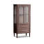 Vitrines en bois massif noisette + verre
