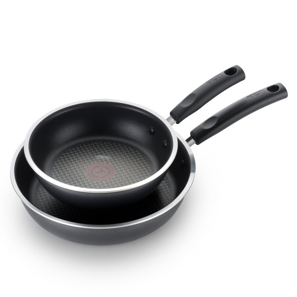 T-fal Dishwasher Safe Cookware Fry Pan with Lid Hard Anodized
