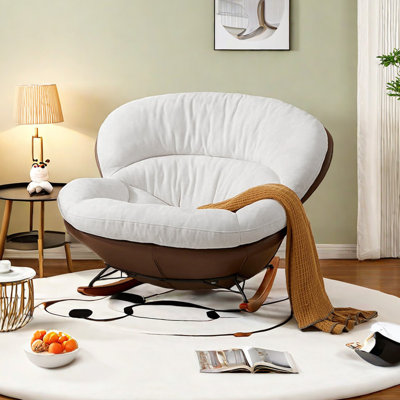 Chaise berçante large et structure en métal