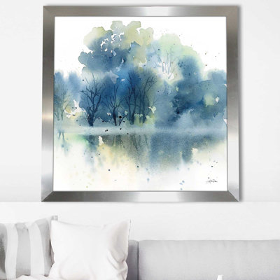 «Blue Pond Reflections (Square)» par Katrina Pete, reproduction