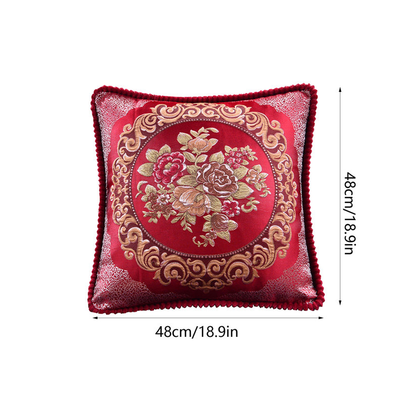 19 Inches 48cm Wide Wide Pack Of European Emboss Flower Pillows Sofa Waist Cushions Car Bedrooms Home Backrests Pillowcases
