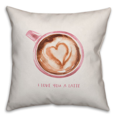  Coussin Love You a Latte