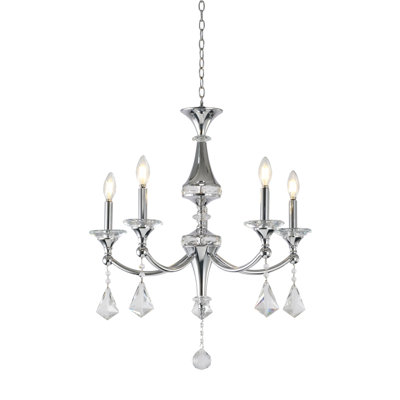 Jakirra 5-Light Traditional Crystal Chandelier 
