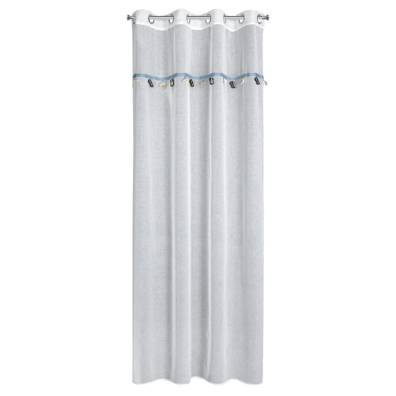 Karishama Sheer Curtain Single Panel, White