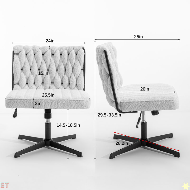 Fauteuil de bureau sans accoudoirs sans roulettes