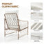 Fauteuil d'appoint en rotin à tissage ouvert avec coussin