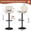 Tabouret de bar réglable avec repose-pieds, tabouret de comptoir pivotant à 360 ° en métal, ensemble de 2-1326686770
