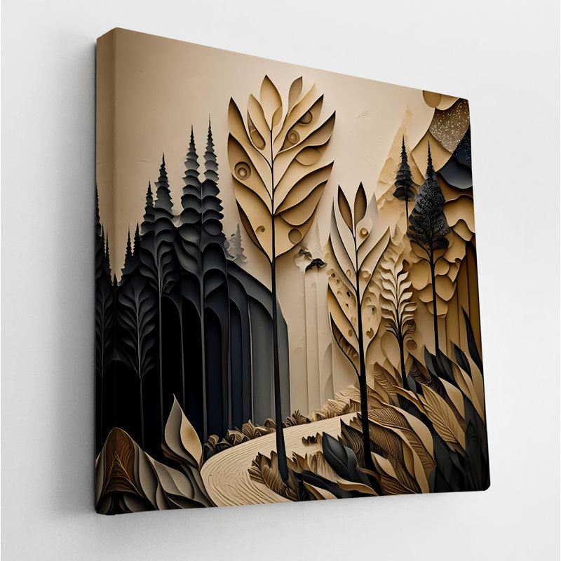 Illusion de forêt, H 24 po x l 24 po