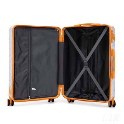 3-Piece PC Spinner Wheel Luggage Set with Printed Pattern and Combination Lock, Ideal for Versatile and Stylish Travel