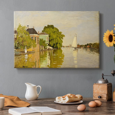 Maisons sur la rivière Zaan à Zaandam-Claude Monet-Toile tendue avec châssis-1871