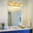 Delvon  3-Light Vanity Wall Sconce with Clear Glass and Crystal Accents – Stylish Lighting for Hallways and Bedrooms-93365599