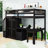 Wooden Loft Bed With Built-In-Desk And Stairs-52340989-52340984