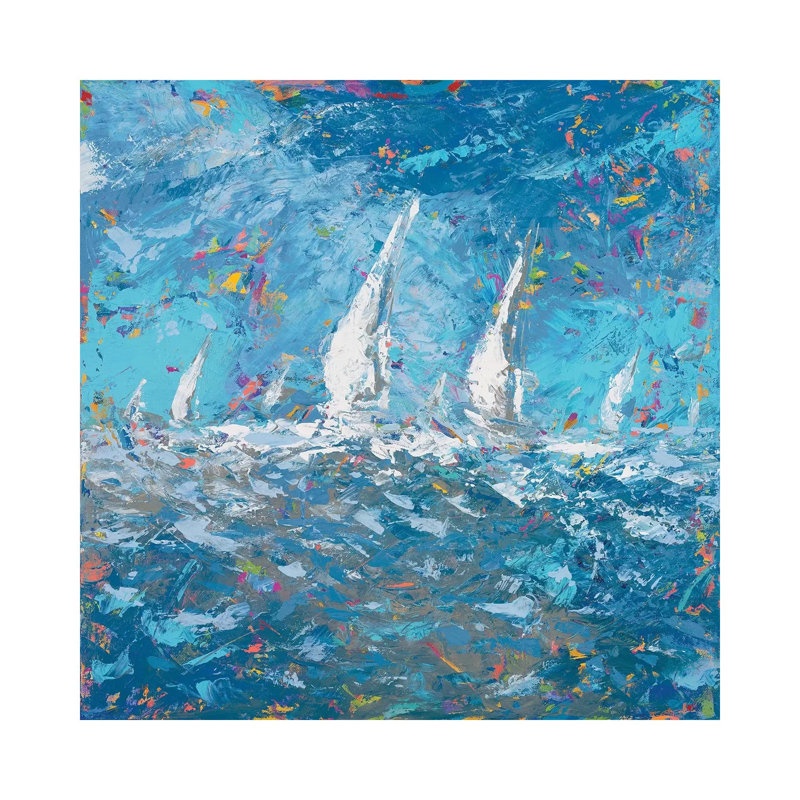 Sailing I by Kingsley - Wrapped Canvas Gallery-Wrapped Canvas Giclée, 66.04 cm H x 66.04 cm W