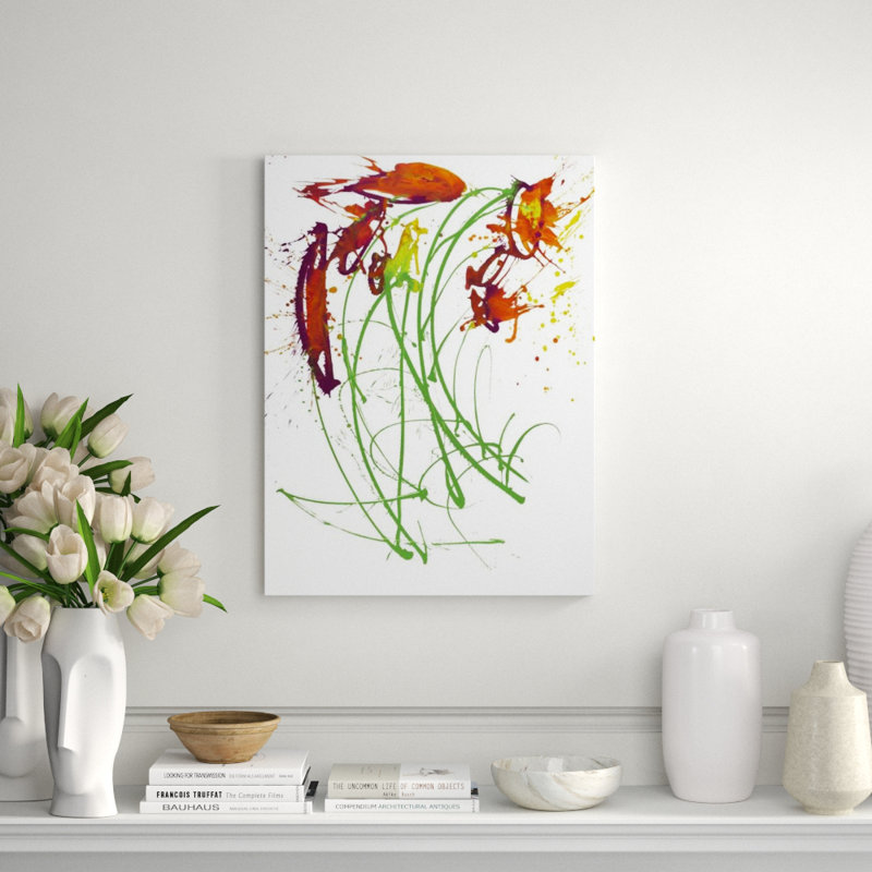 Gestural Florals V Painting by Paul Ngo, 40" H x 30" W, Plexi