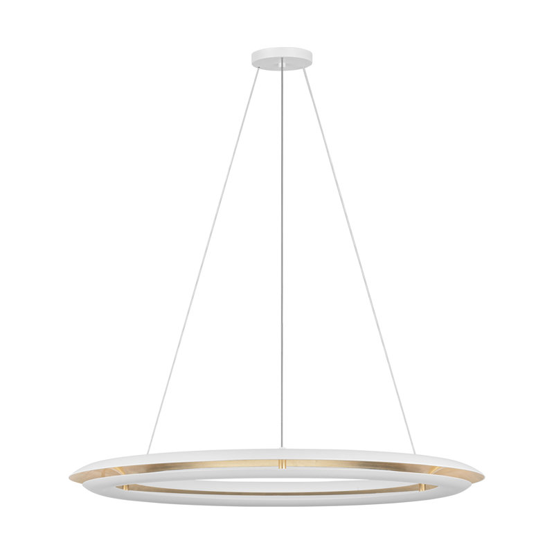 Lustre de salle à manger Chapo & Myers Cielo, H 2,25 po x l 36 po x P 36 po, Blanc mat, 40 W