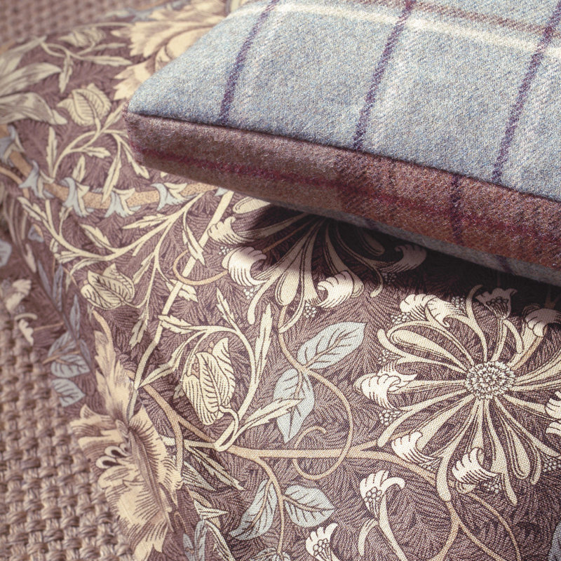 Honeysuckle & Tulip Fabric, Bullrush/Slate