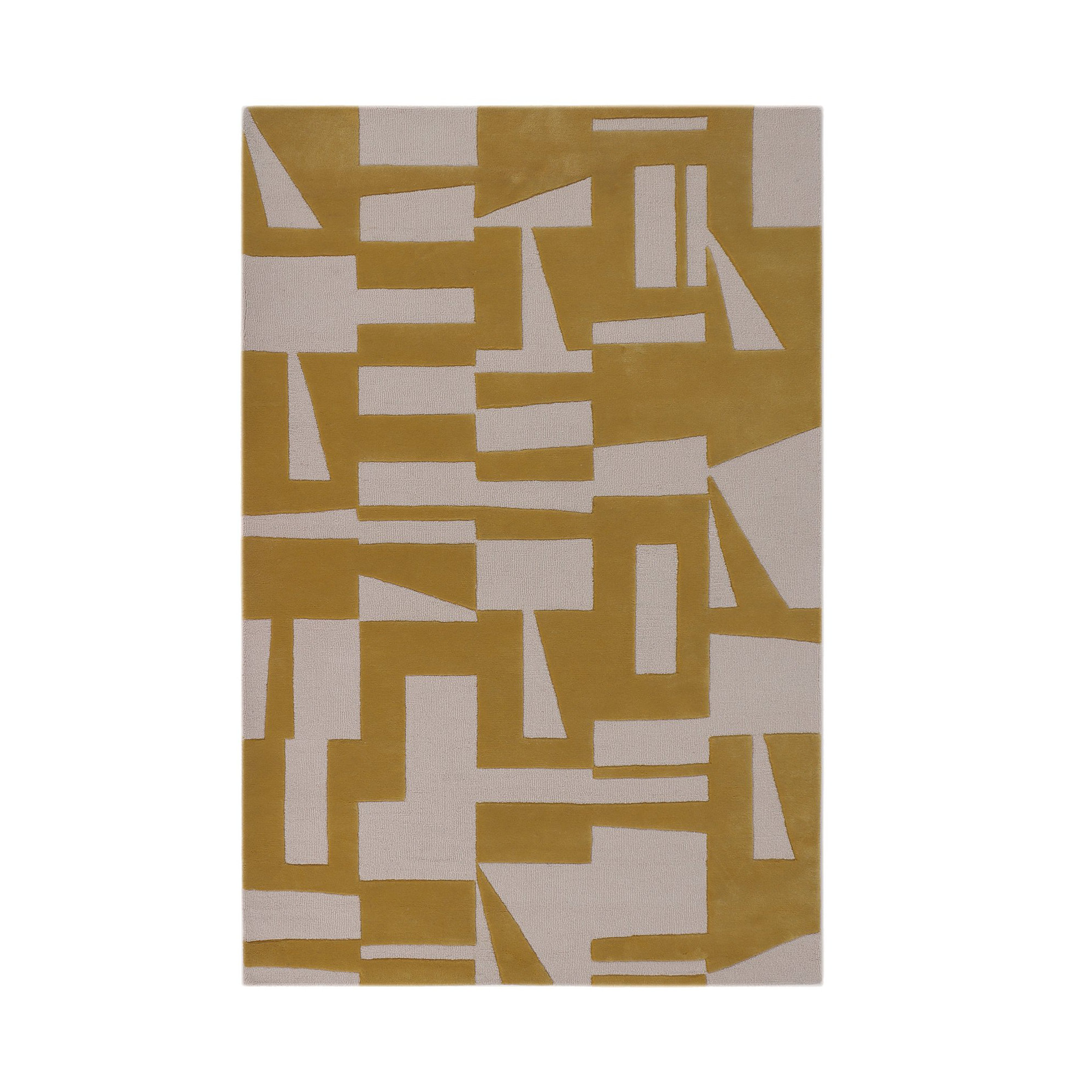 Handmade Mustard Yellow Rug, Rectangle 10' x 14'