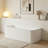 55" × 29.5" Freestanding Soaking Bathtub Solid Surface Stone Resin Soaking Tubs