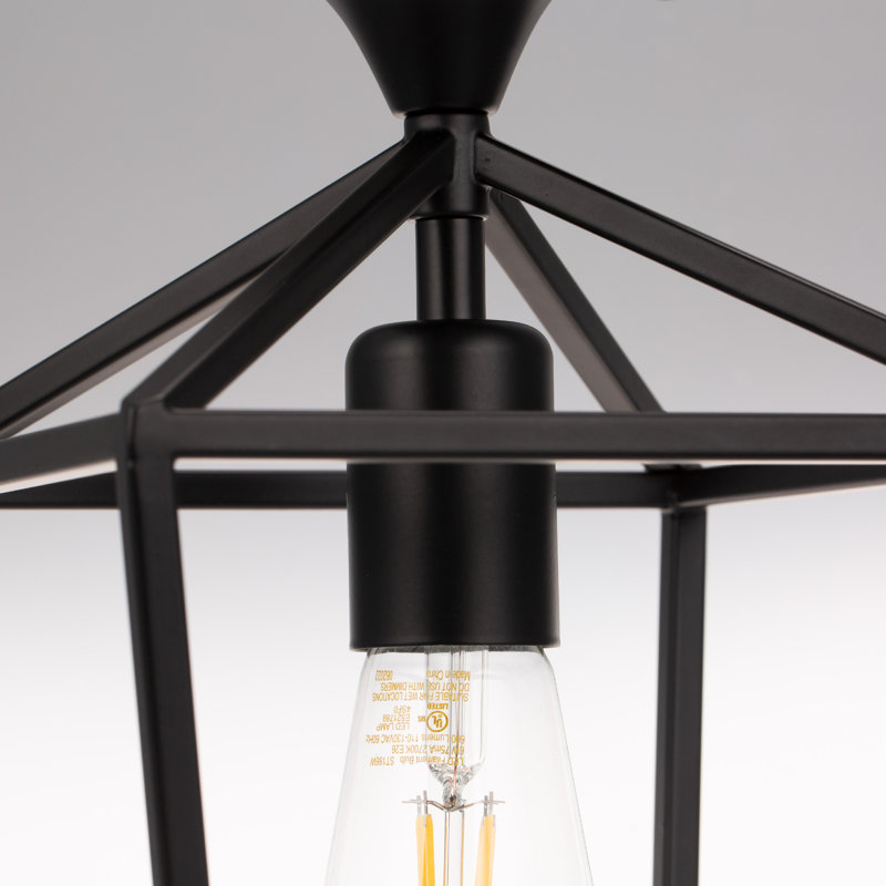 Crattic 1-Light Lantern Semi Flush Mount