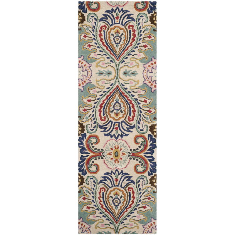 Tapis en laine Rudra, Tapis de couloir 2 pi 3 po x 11 pi