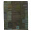 Righe Wool Abstract Area Rug in Green-40705300