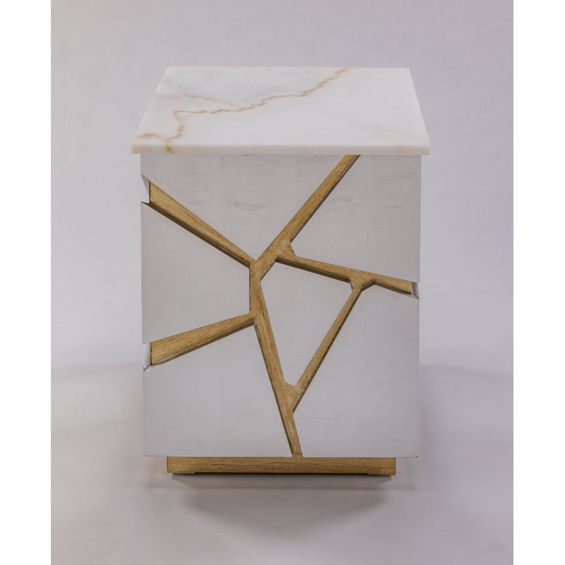 Marble Top End Table