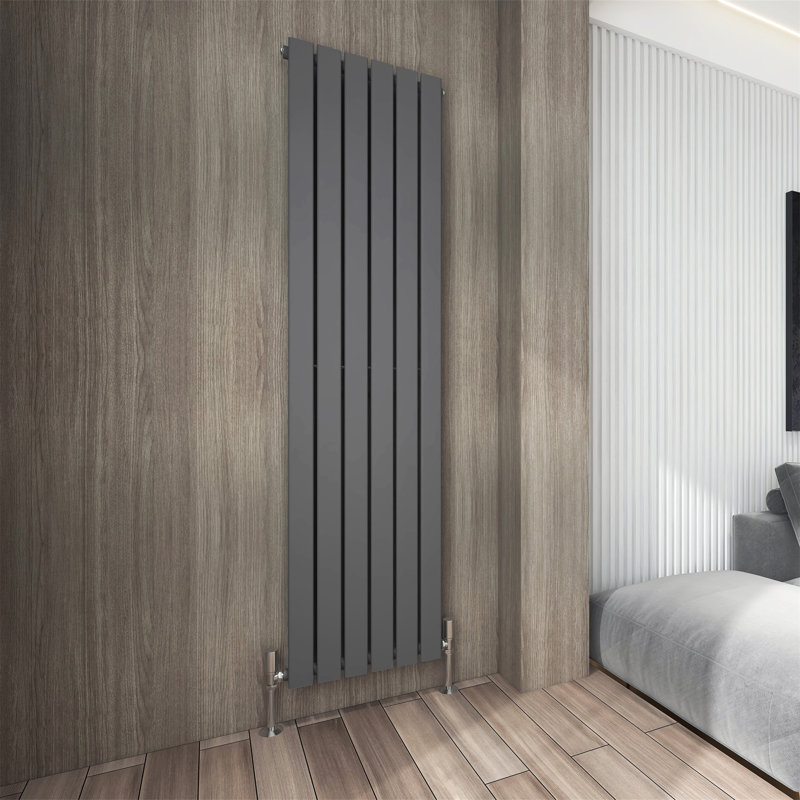 Aarvik Designer Radiator, Grey, 1800cm H x 408cm W