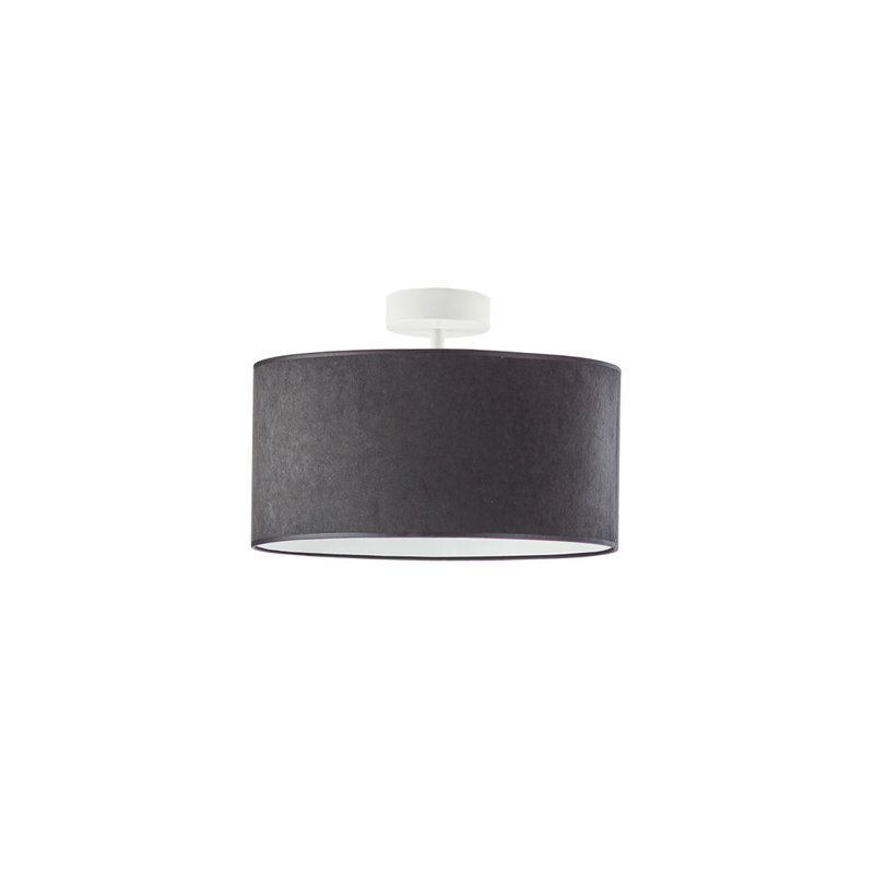 Vannatter Fabric Semi Flush Mount, Black, White