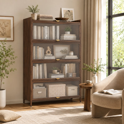 Armoire moderne à porte rabattable en métal à plusieurs niveaux