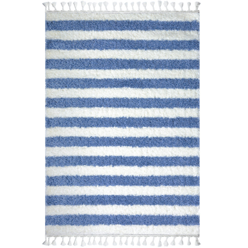 Striped Indoor Rug, Rectangle 5'3" x 7'7"