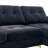 Basic Sectional Sofa, 110.6" L-Shape Convertible  Sofa Couch With Movable Ottoman