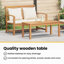 Ensemble de table et banc de jardin vidaXL avec coussin 2 pièces brun et crème-2062552218