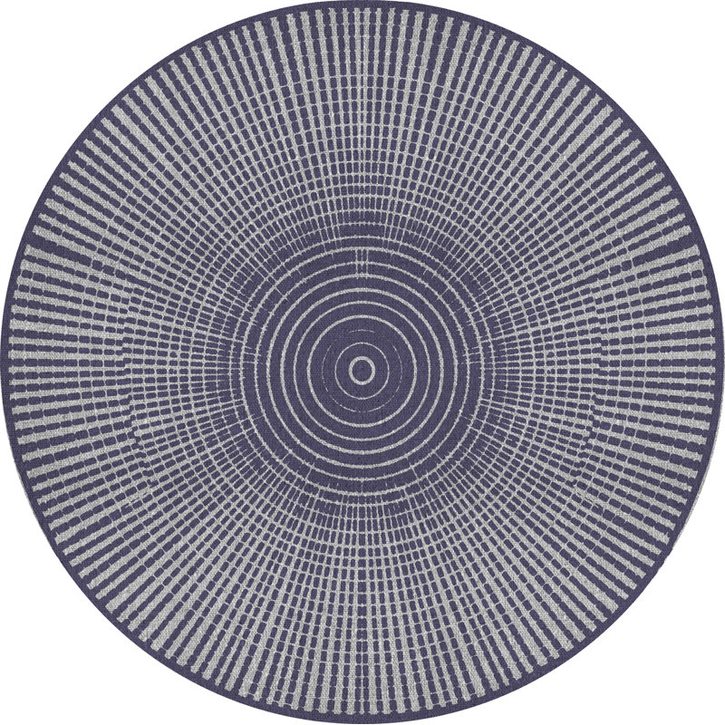 Round Rocshelle Vinyl 2.8mm Vinyl, Phthalate Free With Exclusive Printed Designs. Area Rug, Round 150cm