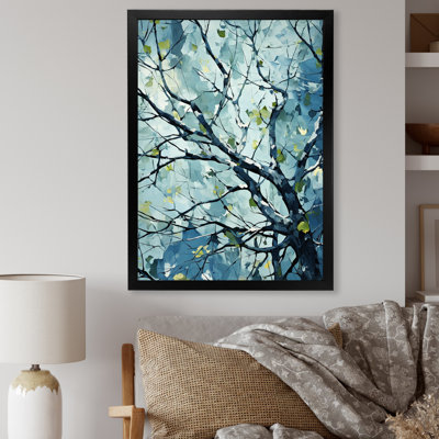 «Blue Springtime Basswood Tree», art mural arbre