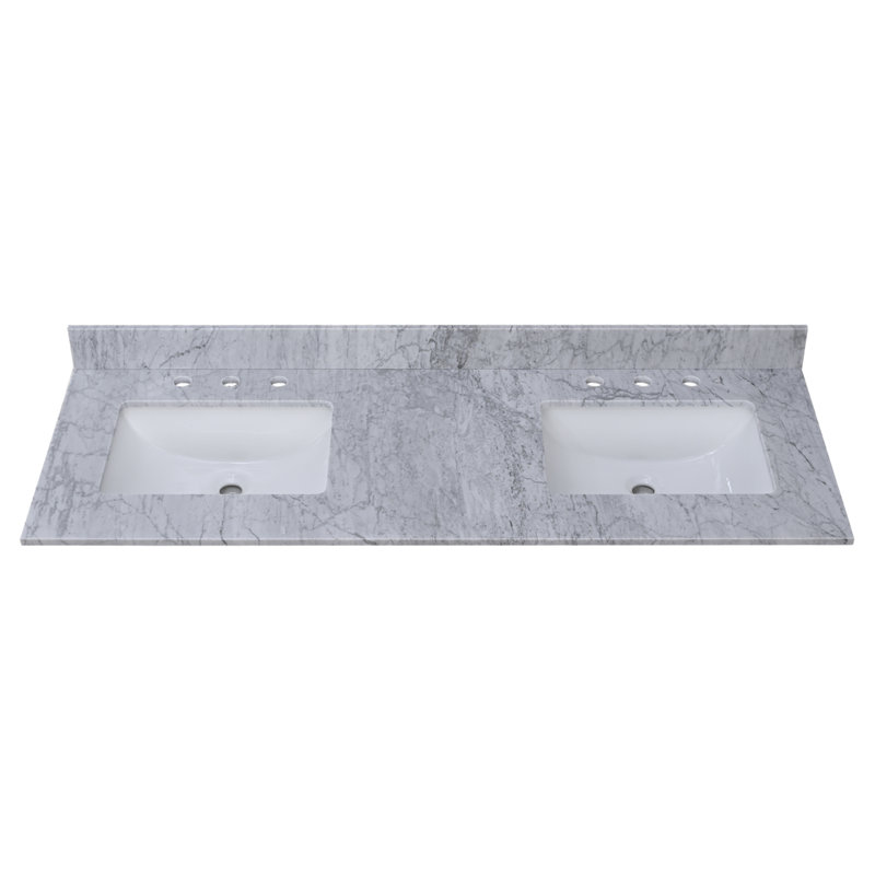 60 dessus de meuble-lavabo double 60
