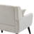 Jaqueze Upholstered Beige Linen Blend Button Tufted Square Arm Loveseat-45792342