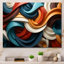 Geometric Snake Serpentine Grace III - Abstract Spirals Wall Art Living Room