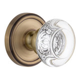 Grandeur Georgetown Rosette Double Dummy with Bordeaux Crystal Door Knob