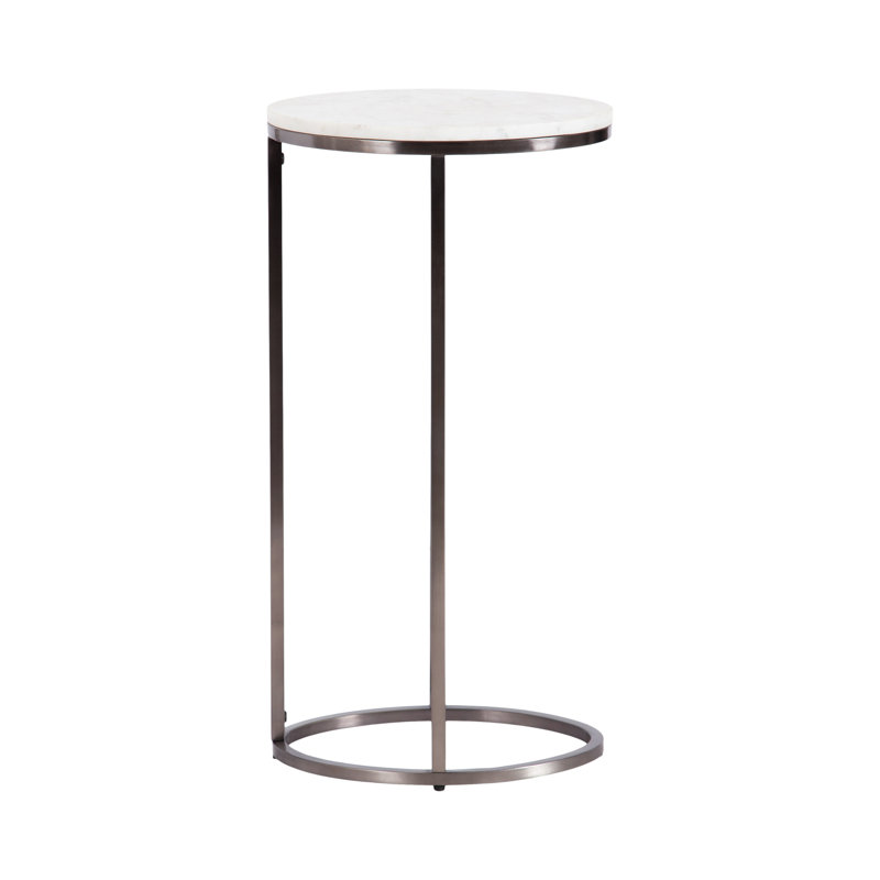 Vib End Table, Silver