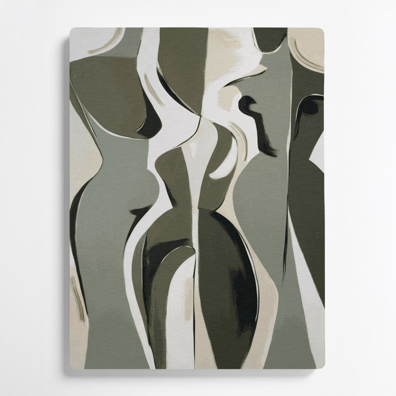 Abstrait figuratif 91, art mural en métal brun, H 12 po x l 18 po