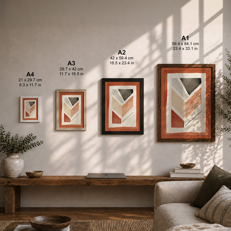 Folded Planes Minimalist - Print, Unframed, A1 - 84.1 x 59.4 cm