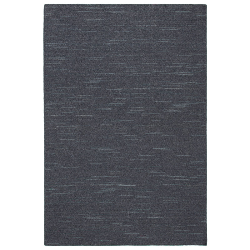 Tapis de couleur unie en laine tissé à la main Fitzpatrick, Rectangle de 5 pi x 8 pi