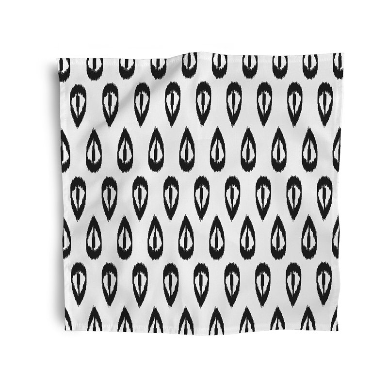 Ensemble de serviettes 4 pièces Melchior Ikat Tears, Noir