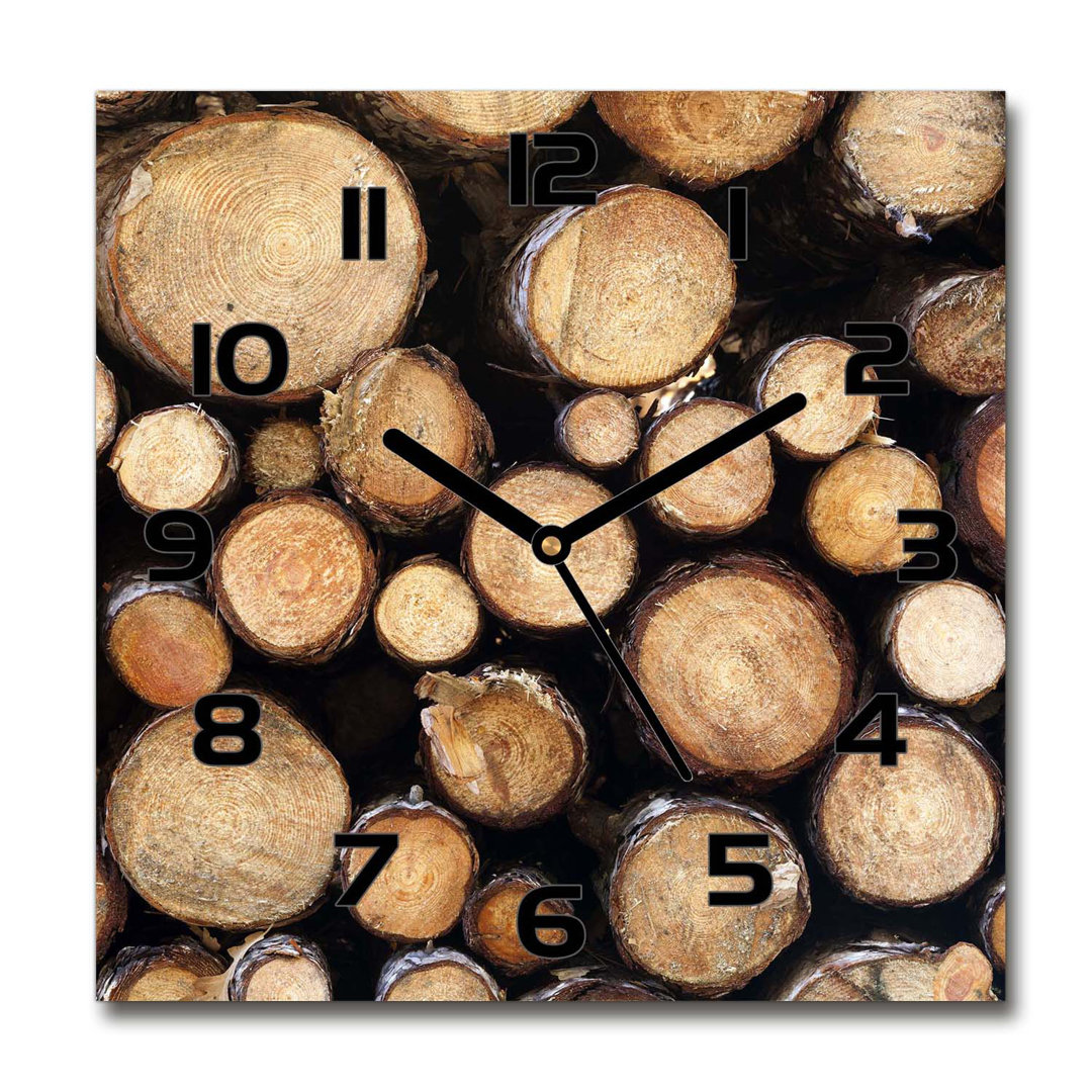 Analoge Wanduhr Logs of Wood 60 cm Geräuschlos