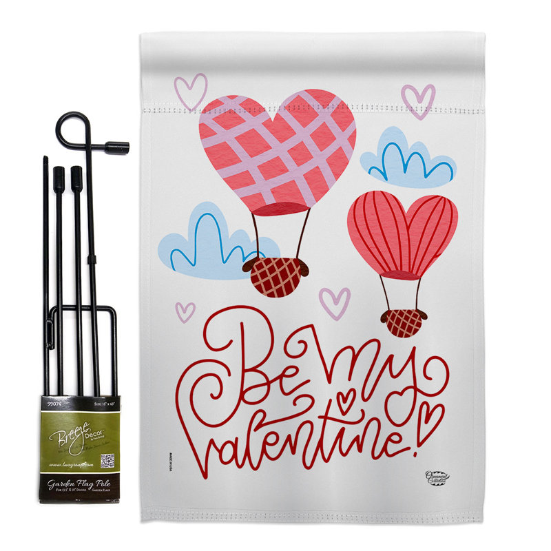 Ensemble de drapeaux en polyester 18 po x 13 po Valentines