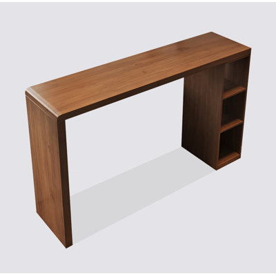 French-Style Vintage Pine Long Bar Table For Storage
