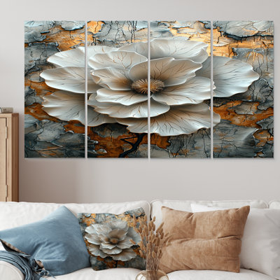 Eldredge - pivoine, art mural 4 pièces
