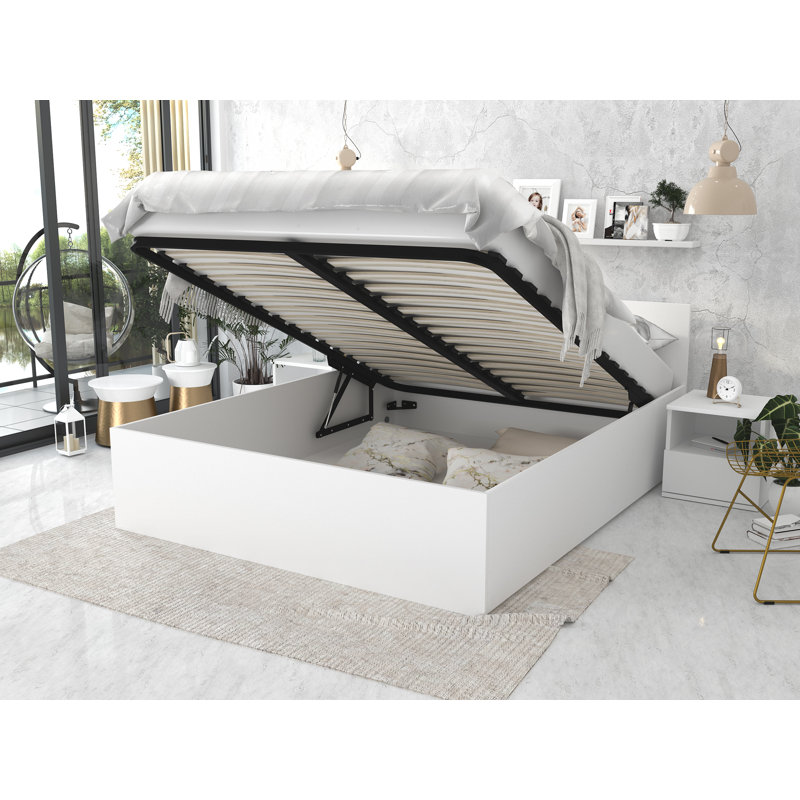 Audrienna Solid Wood Bed, White, 120 x 200cm